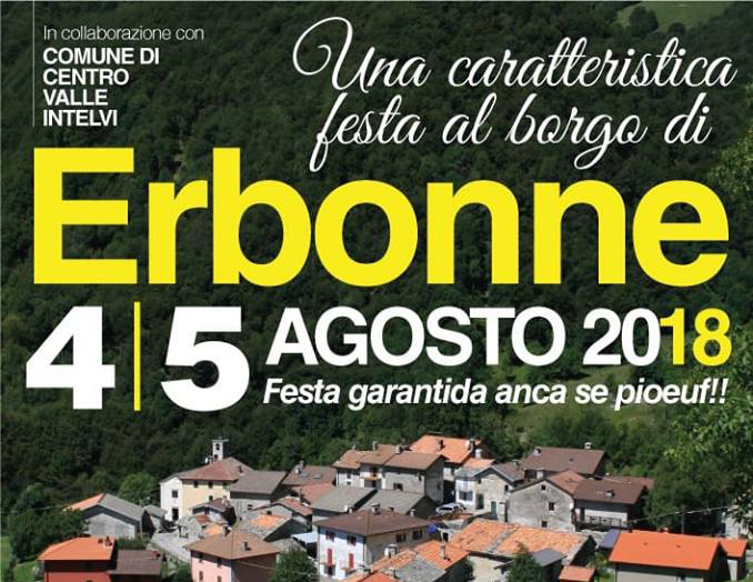 La festa di Erbonne del primo week end di Agosto