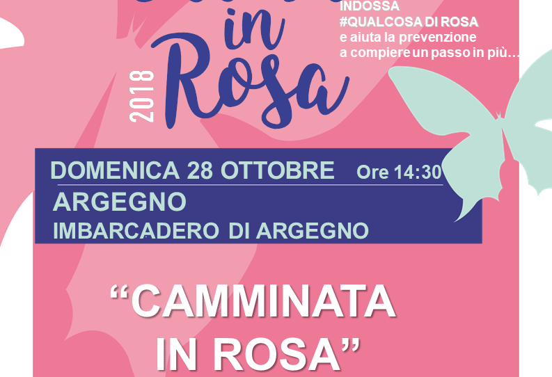 Camminata in Rosa: Domenica 28 ottobre ad Argegno