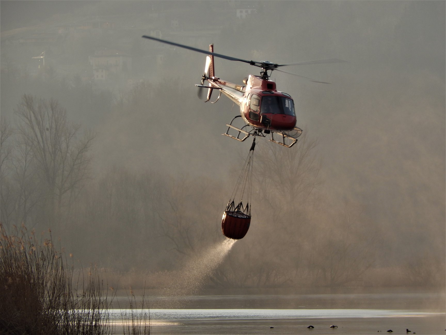 Si combatte l’incendio sul Monte Pidaggia