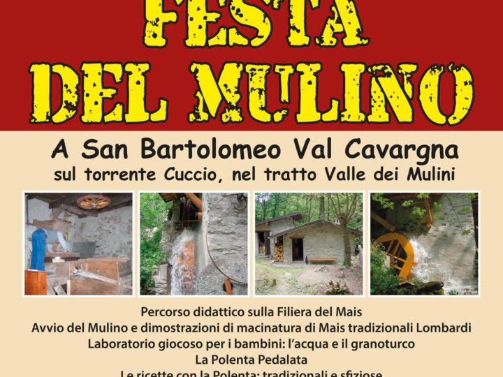 Festa del Mulino: domenica 28 a San Bartolomeo