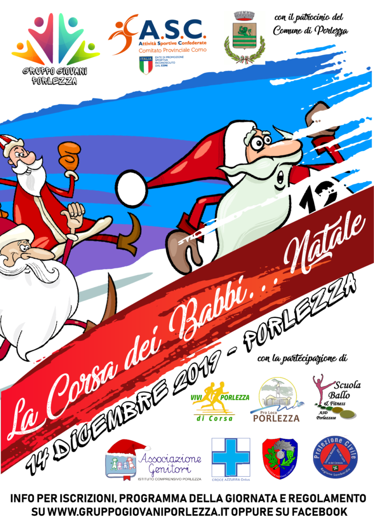 Corsa dei Babbi Natale a Porlezza