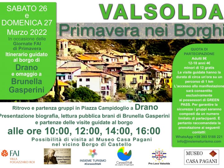 Valsolda Primavera nei Borghi 2022: alla scoperta di Drano